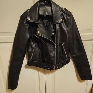 Black Leather Biker Jacket